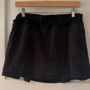 lululemon - pace rival running skort - 10 - black